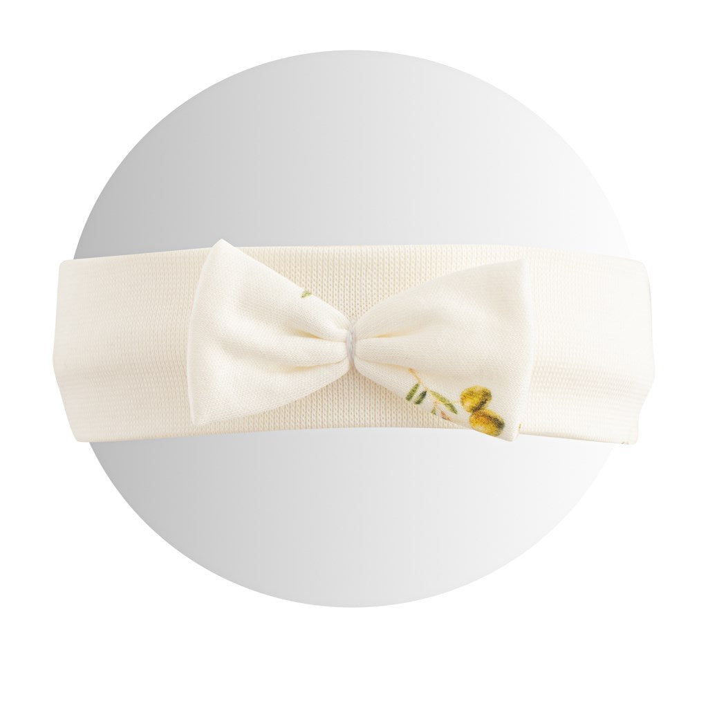 Biologisch katoenen babyhaarband New Baby Olijven