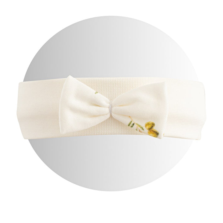 Biologisch katoenen babyhaarband New Baby Olijven