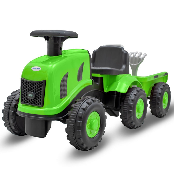 Kindertractor met aanhanger Benny Baby Mix groen