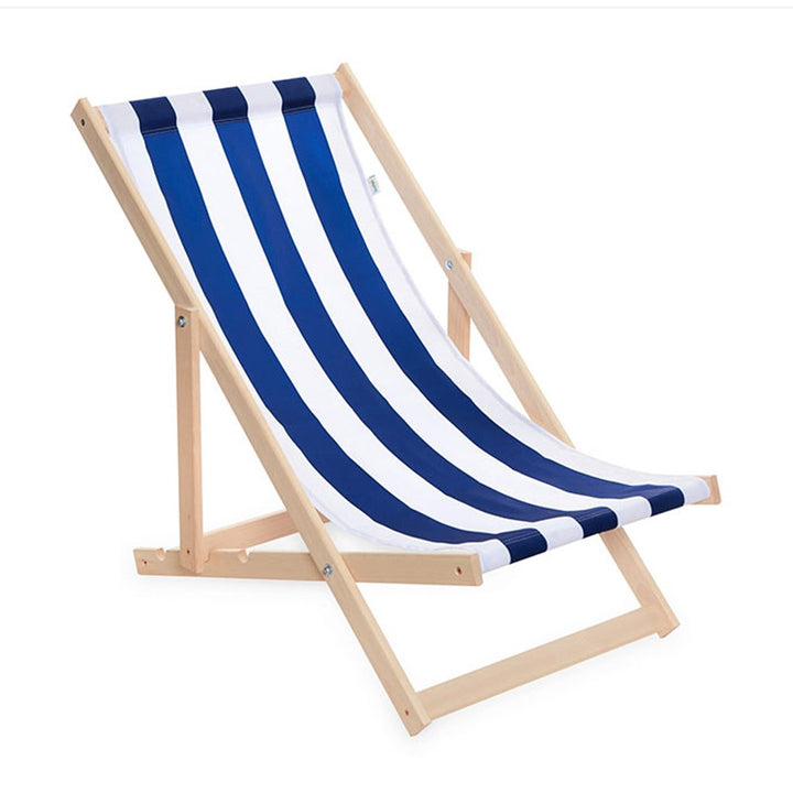 Opvouwbare tuin-/strandligstoel Baby Mix blauw en wit