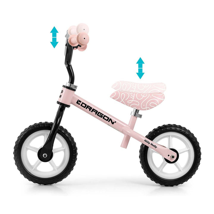 Loopfiets Milly Mally Dragon roze