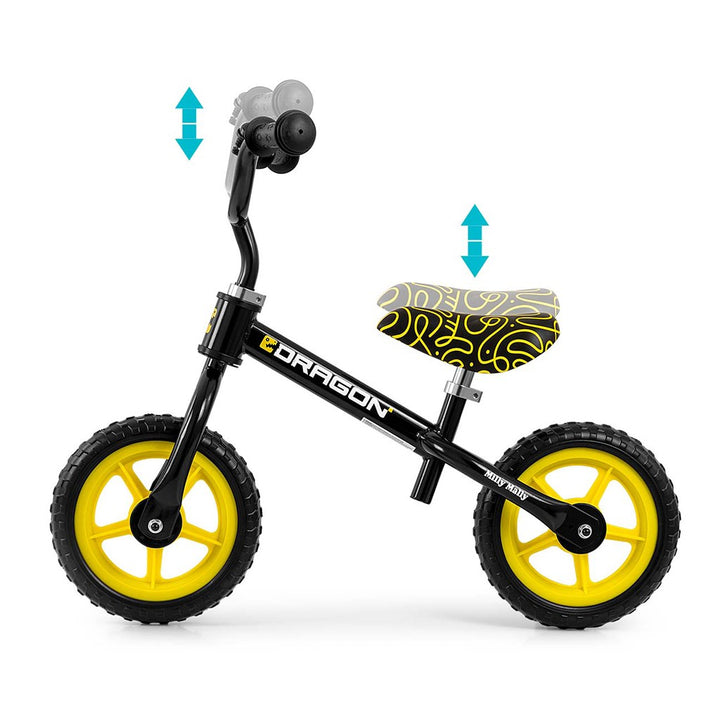 Loopfiets Milly Mally Dragon zwart