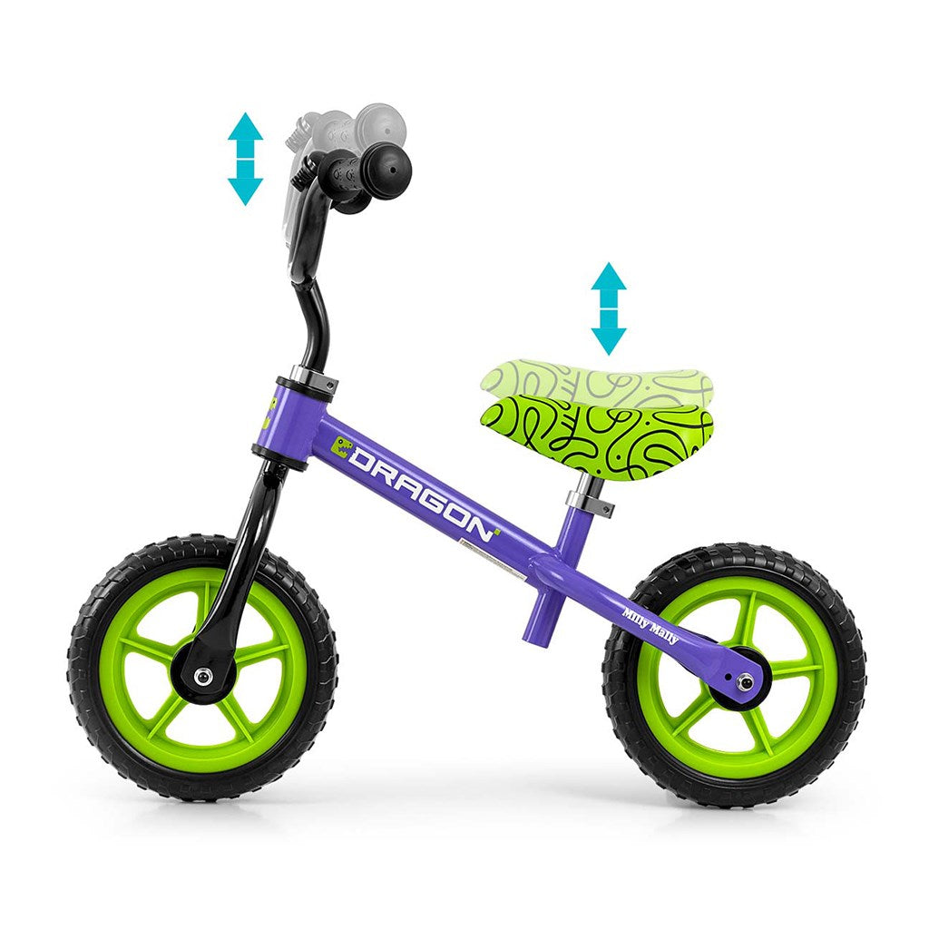 Loopfiets Milly Mally Dragon paars
