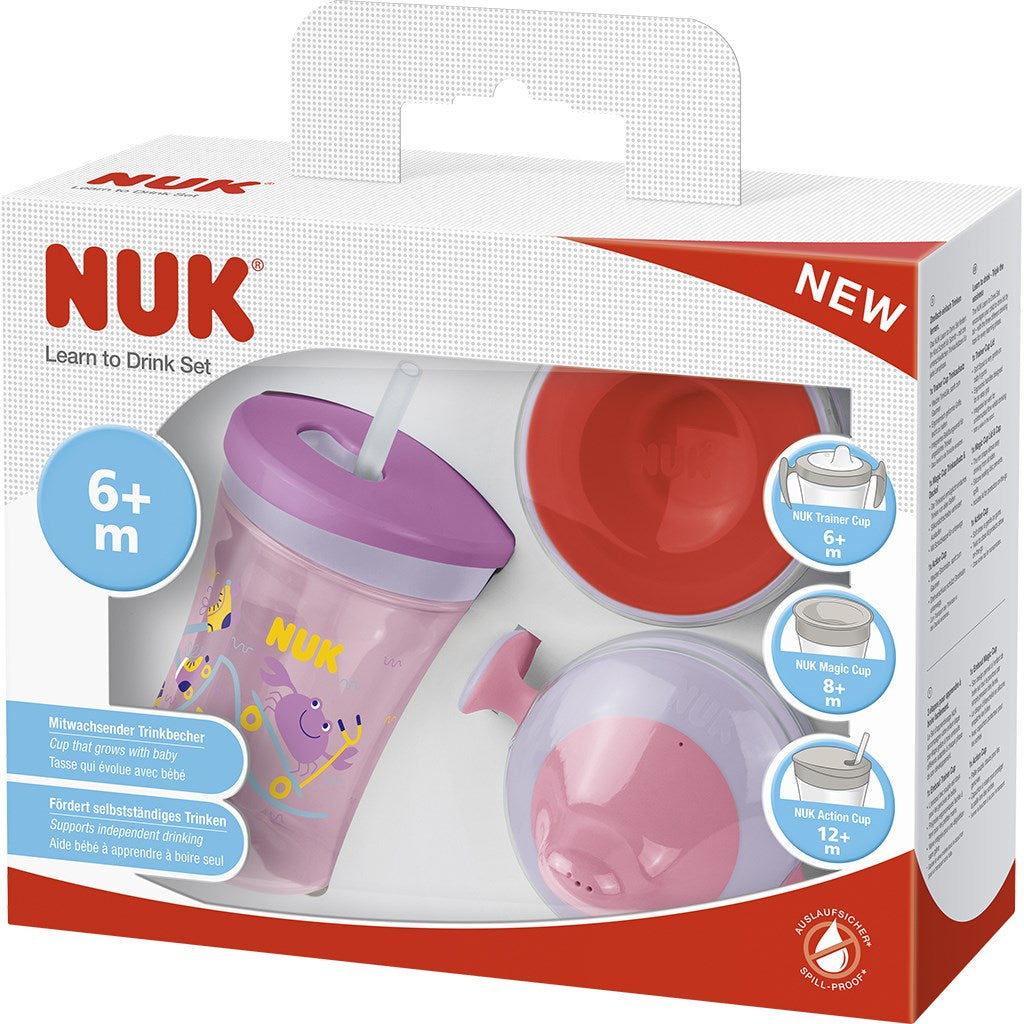Babybeker NUK LEARN TO DRINK SET meisje