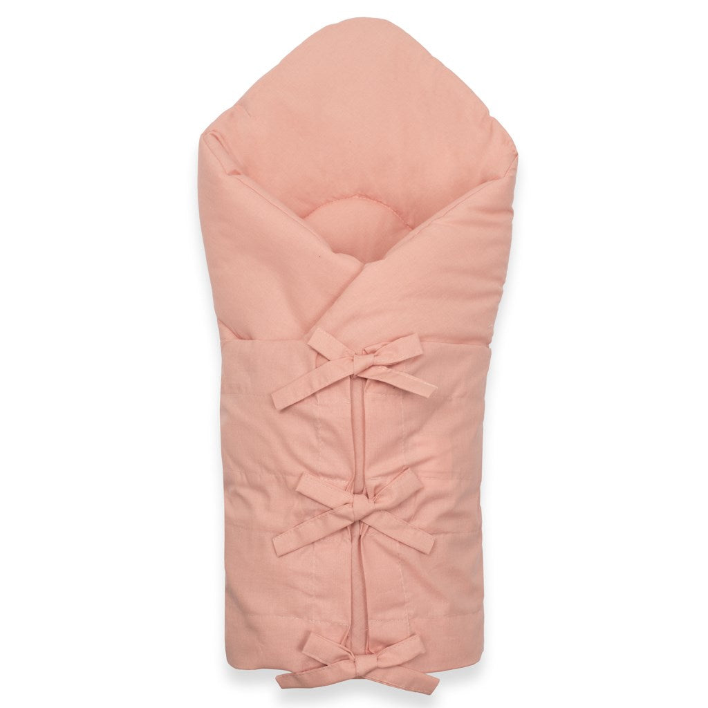 Klassieke inbakerdoek met striksluiting New Baby oudroze – productfoto