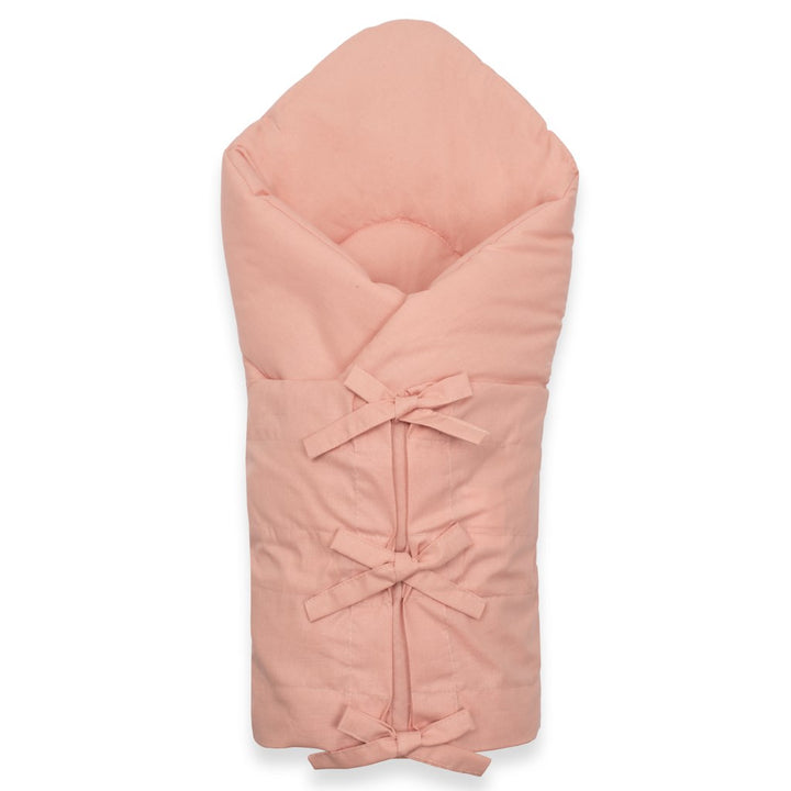 Klassieke inbakerdoek met striksluiting New Baby oudroze – productfoto