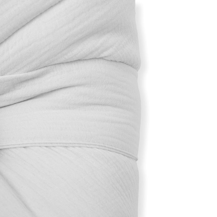 Mousseline inbakerdoek met striksluiting New Baby wit – detailfoto 2