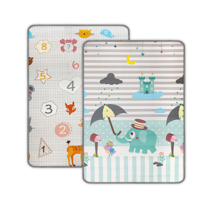 Dubbelzijdige foam speelmat Milly Mally Kinder Cijfers en Olifant 178x120 cm