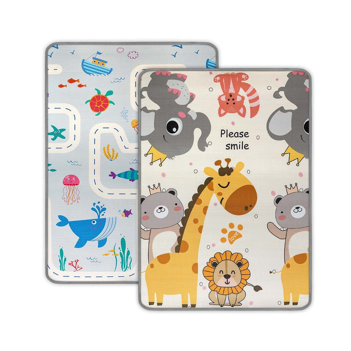 Dubbelzijdige foam speelmat Milly Mally Kinder Zee en Afrika 178x120 cm