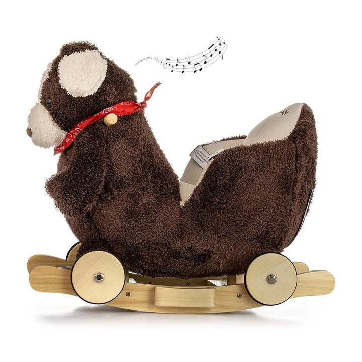 Hobbelhond met melodie en wielen Milly Mally Polly Plus Bruine Hond