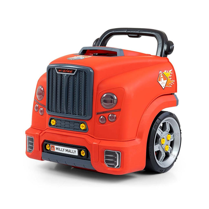 Realistisch model van de voorkant van een auto met openende motorkap Milly Mally N-GINE rood