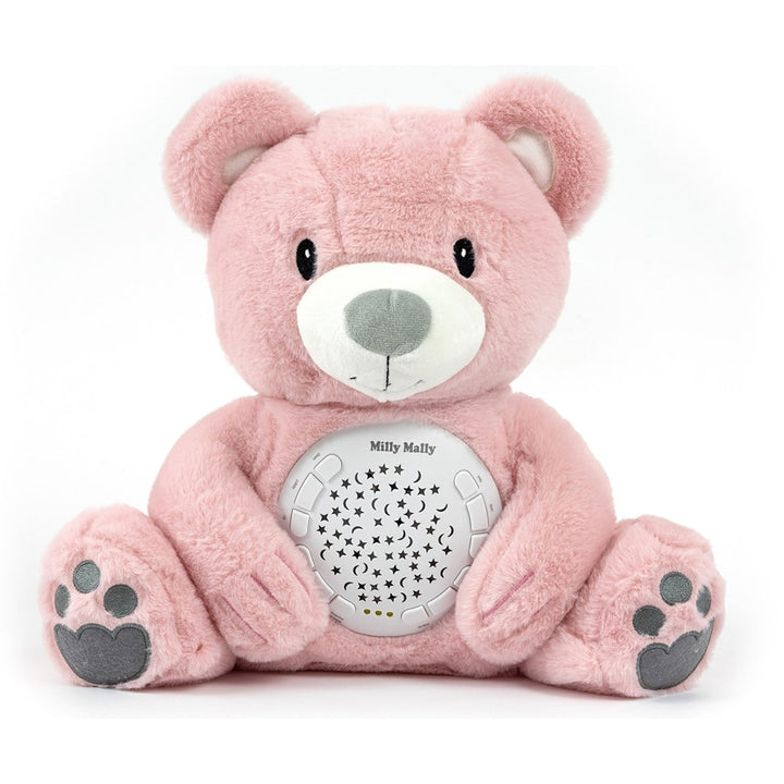 Pluche teddybeer met projector Milly Mally Bear roze