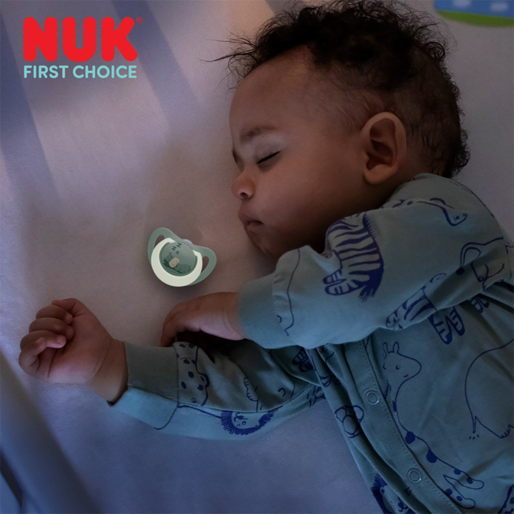 Fopspeen NUK First Choice Night 0-6 mnd 2 st. Nijlpaard/Koala