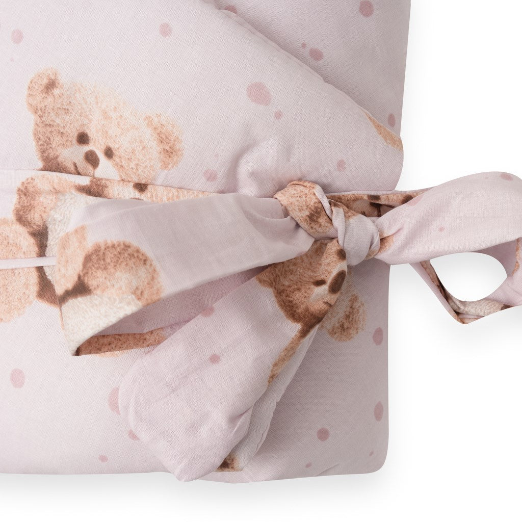 Inbakerdoek New Baby Love Teddy bear 80x80 cm roze