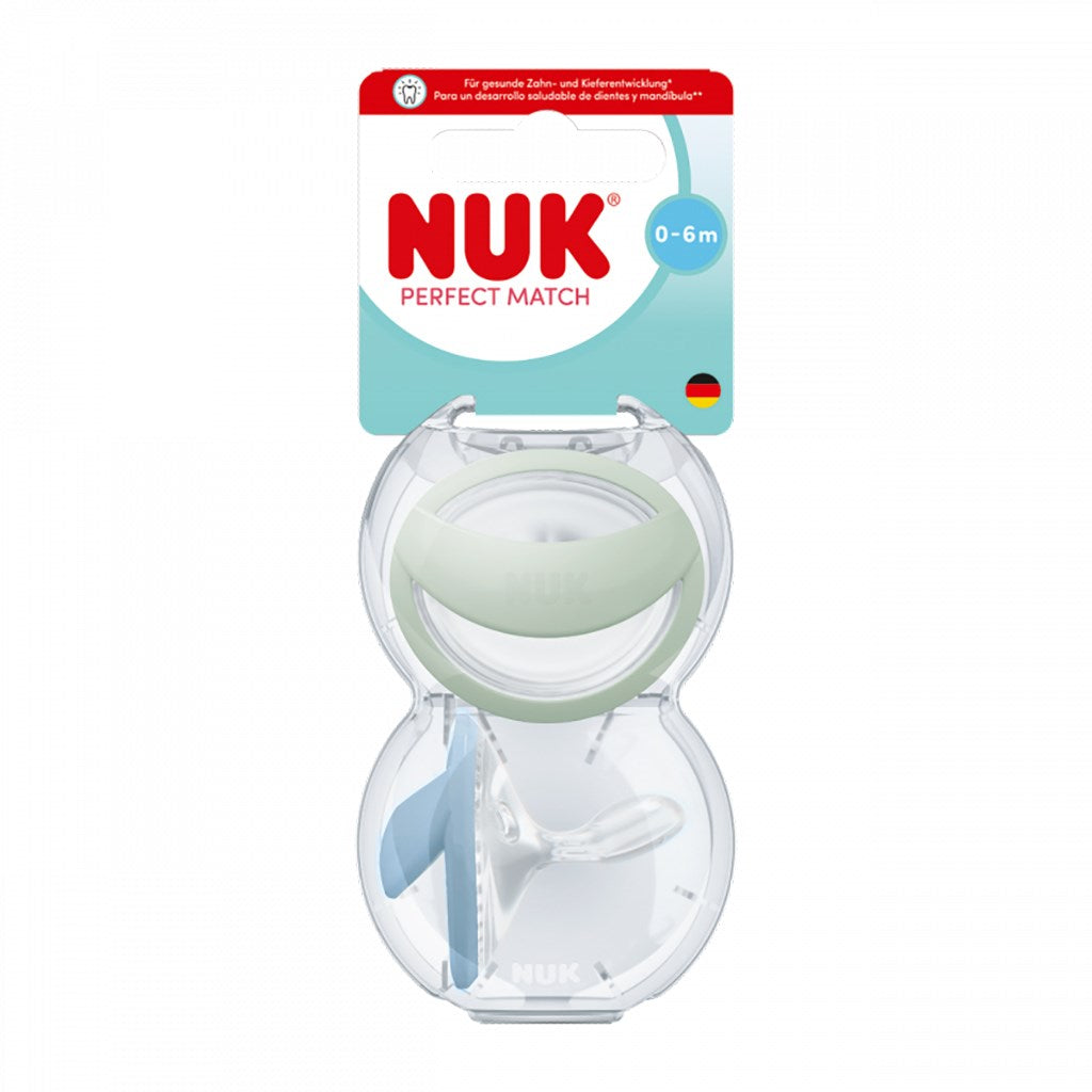 Fopspeen NUK Perfect Match 0-6 mnd 2 st. groen/blauw