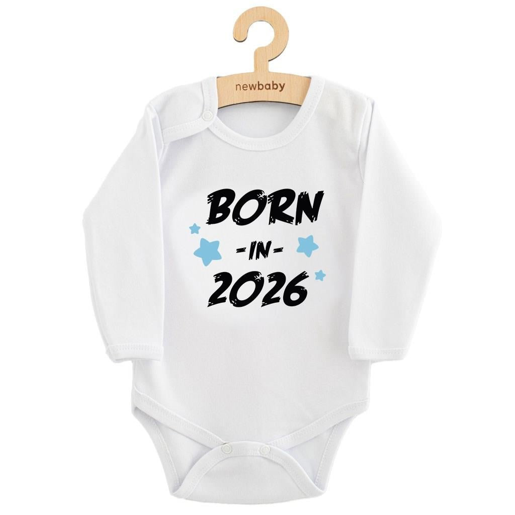 Bedrukte babyromper New Baby 74 (6-9 mnd)