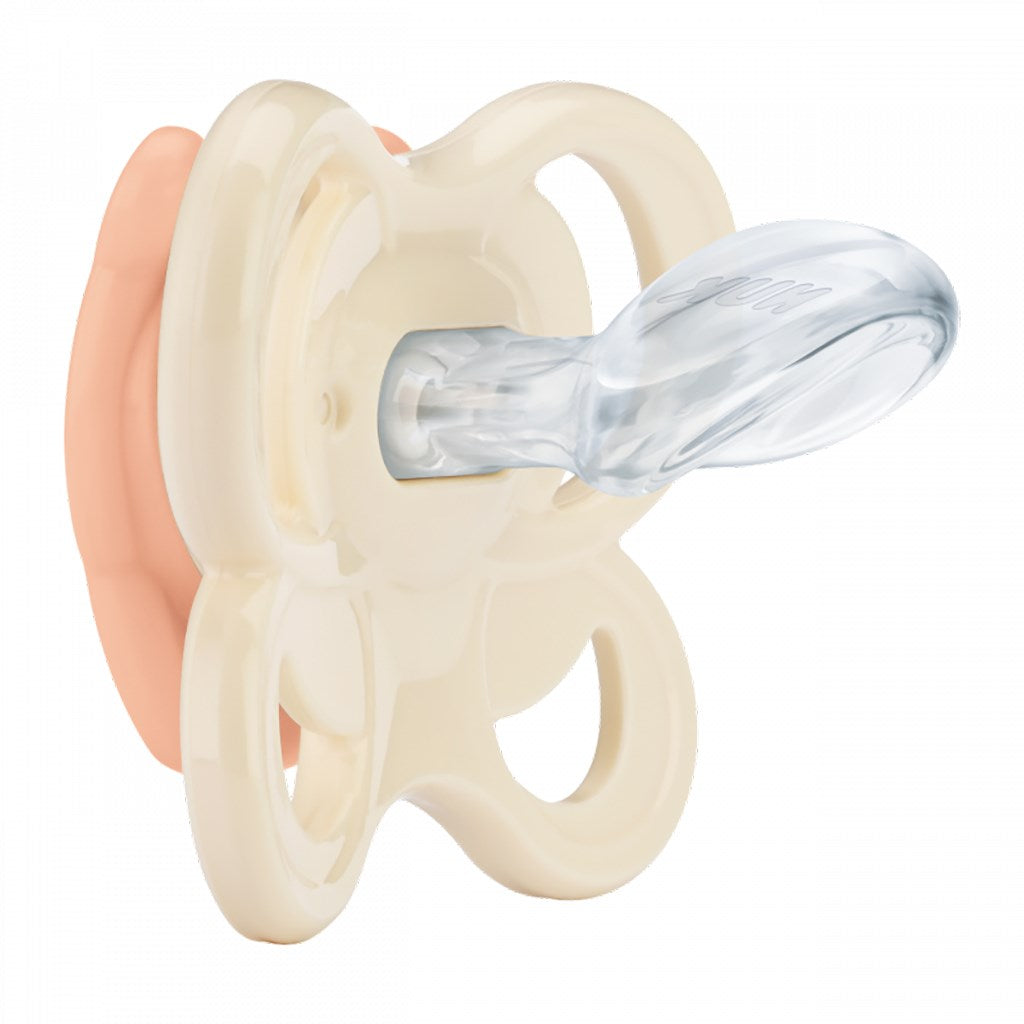 NUK MommyFeel Perfect Match Air fopspeen VOS/BEER 0-2 mnd 2 st. doosje