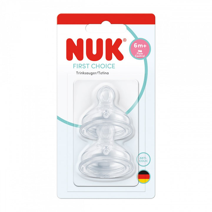 NUK First Choice Flow Control speen 6+ mnd 2 st.