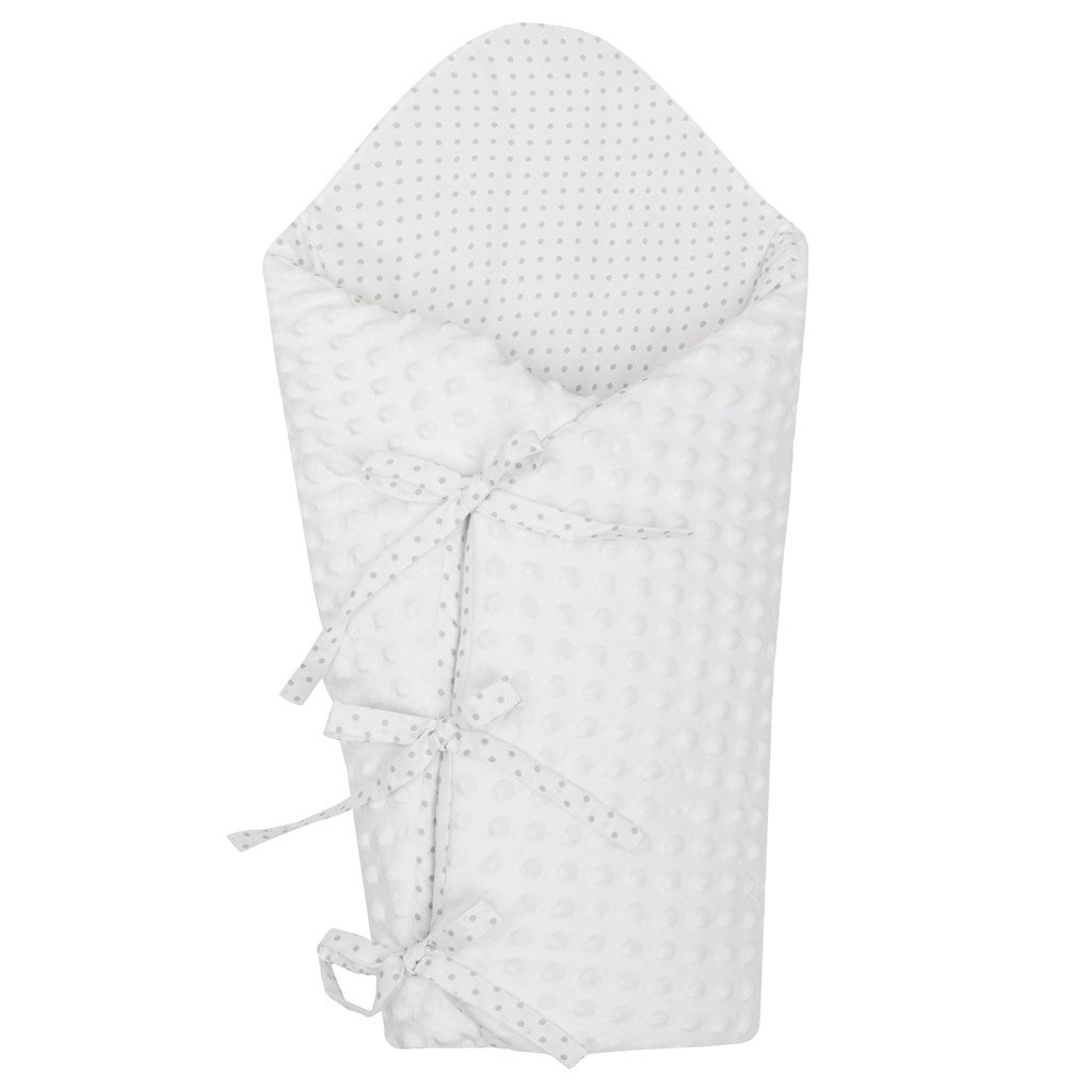 Luxe Minky inbakerdoek New Baby wit 75x75 cm – productfoto