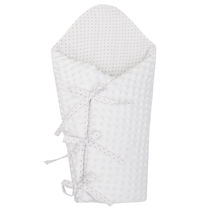 Luxe Minky inbakerdoek New Baby wit 75x75 cm – productfoto