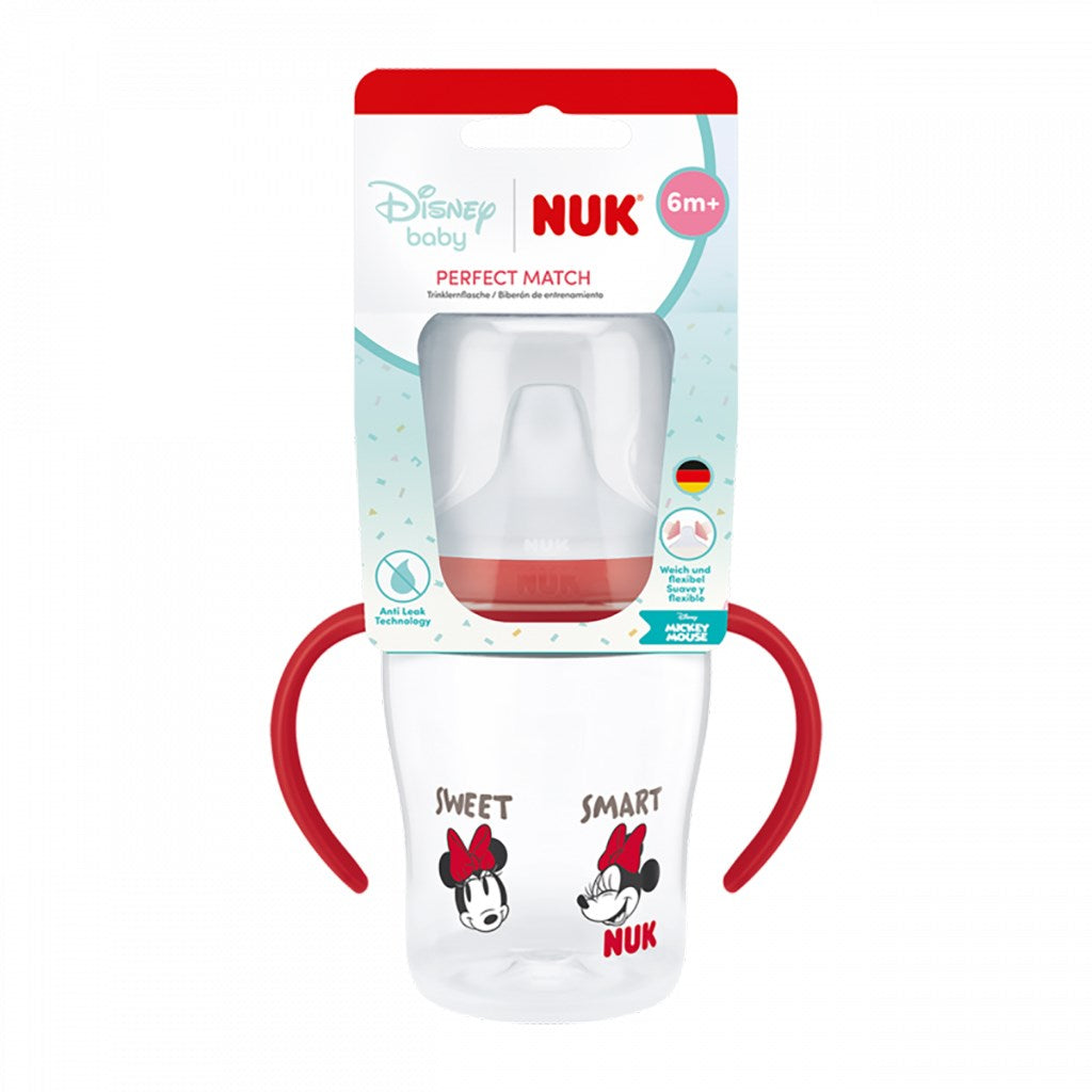 NUK Perfect Match oefenfles DISNEY Minnie rood 150 ml