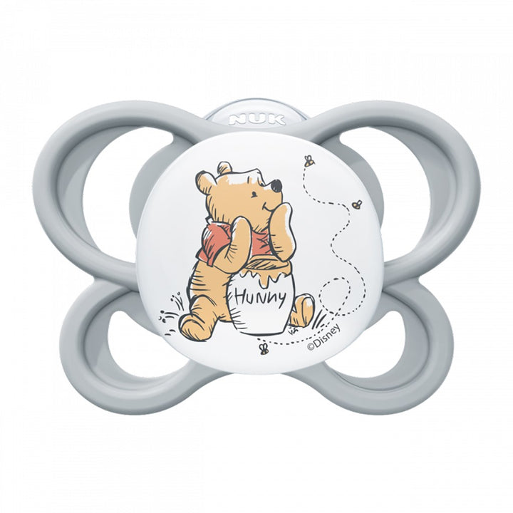 NUK Perfect Match Air fopspeen Disney Beer Poeh 0–6 maanden grijs