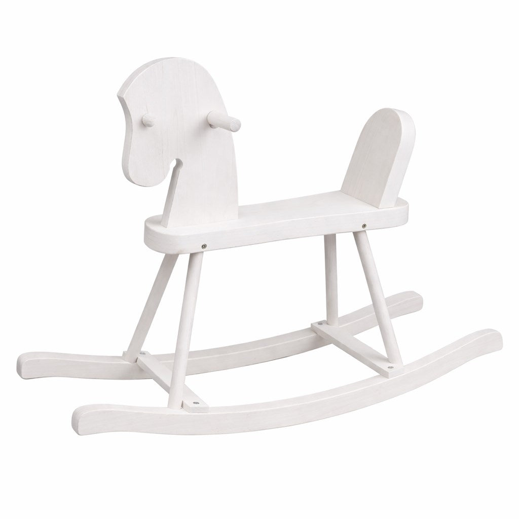 Houten hobbelpaard voor kinderen Baby Mix wit
