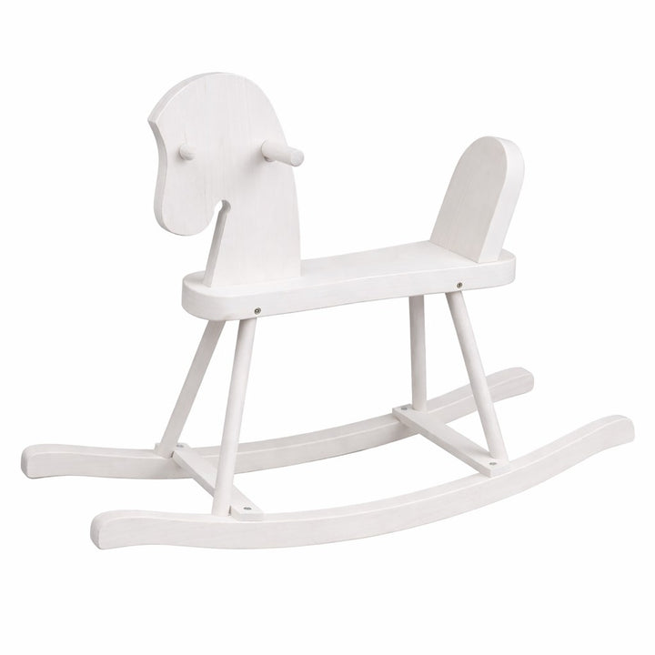 Houten hobbelpaard voor kinderen Baby Mix wit