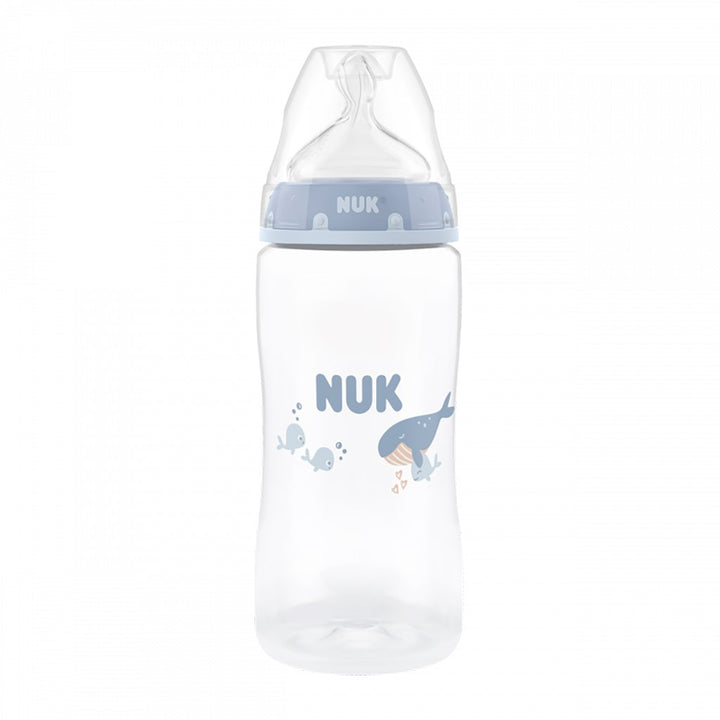 NUK First Choice babyfles met temperatuurcontrole 300 ml Walvis