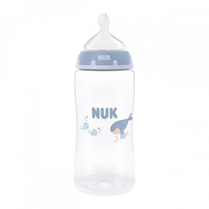 NUK First Choice babyfles met temperatuurcontrole 300 ml Walvis