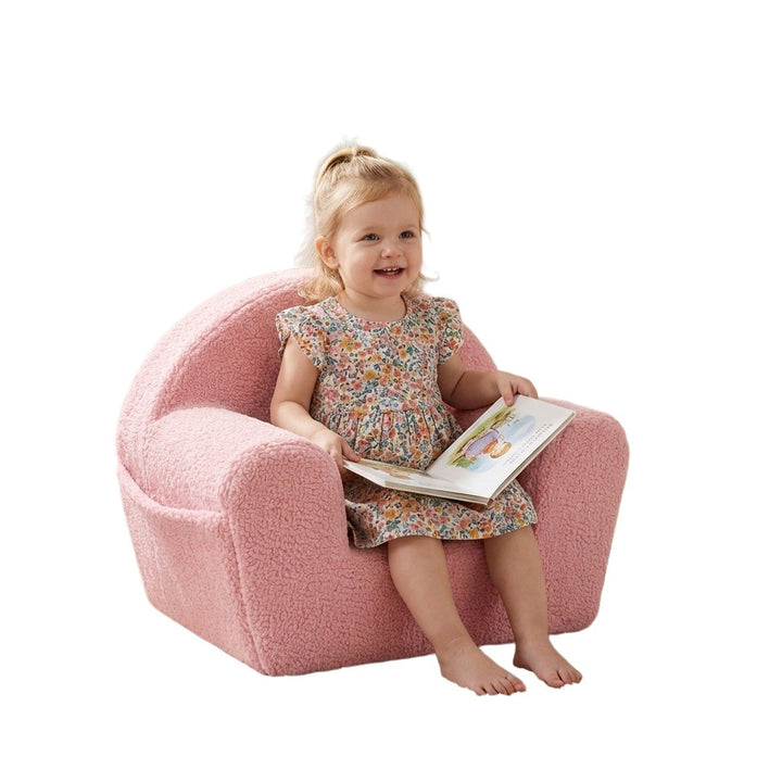 Babyfauteuil met zijvak New Baby Teddy roze