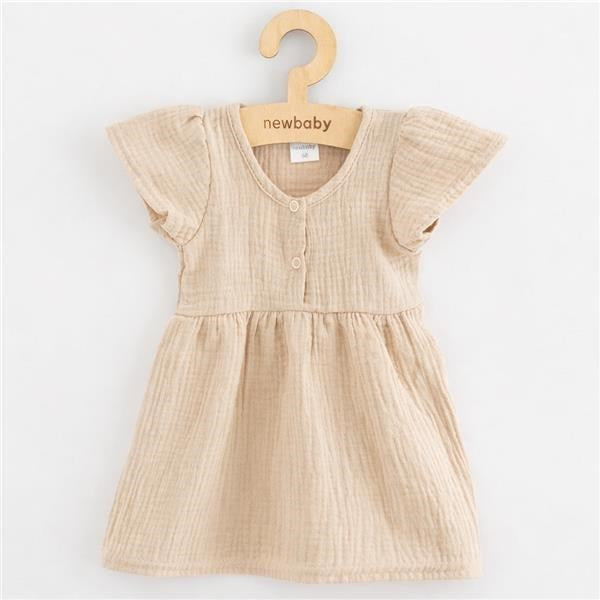 Mousseline babyjurk New Baby beige