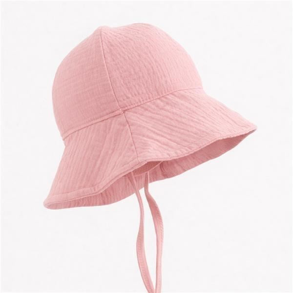 Mousseline babymutsje New Baby roze