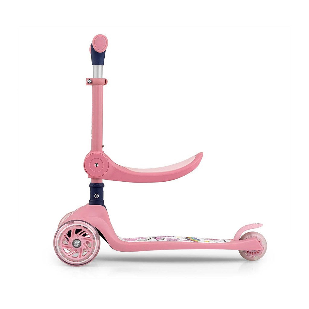 FUZZY 3-wiel balansstep met zitje voor kinderen roze
