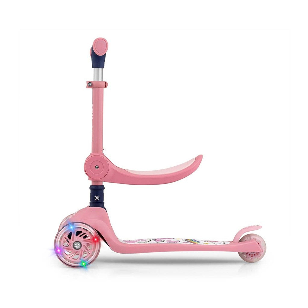 FUZZY 3-wiel balansstep met zitje voor kinderen roze