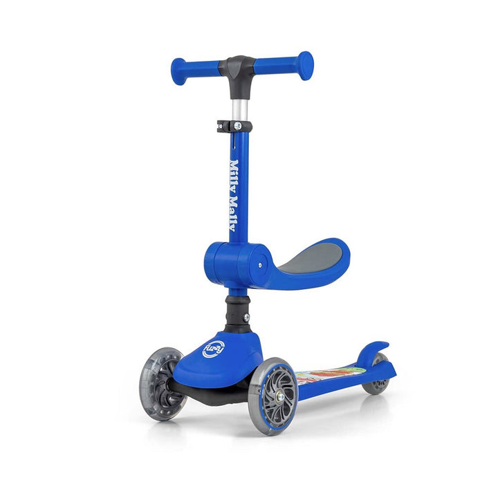 FUZZY 3-wiel balansstep met zitje voor kinderen blauw