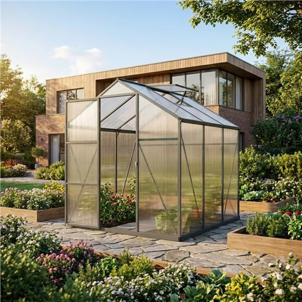 Tuinkas 183 × 244 cm polycarbonaat, aluminium frame