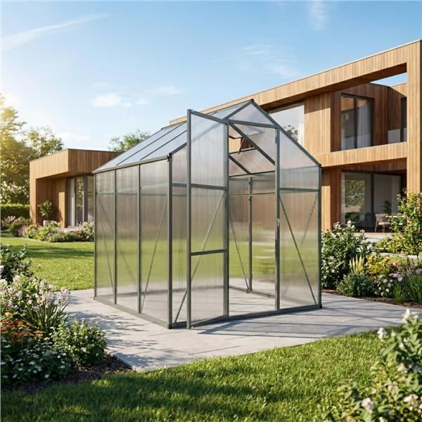 Tuinkas 183 × 244 cm polycarbonaat, aluminium frame