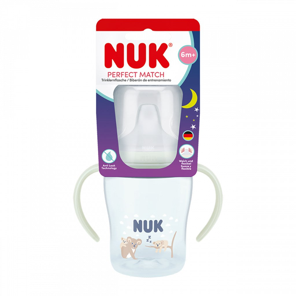 NUK Perfect Match oefenfles 150 ml, glow-in-the-dark