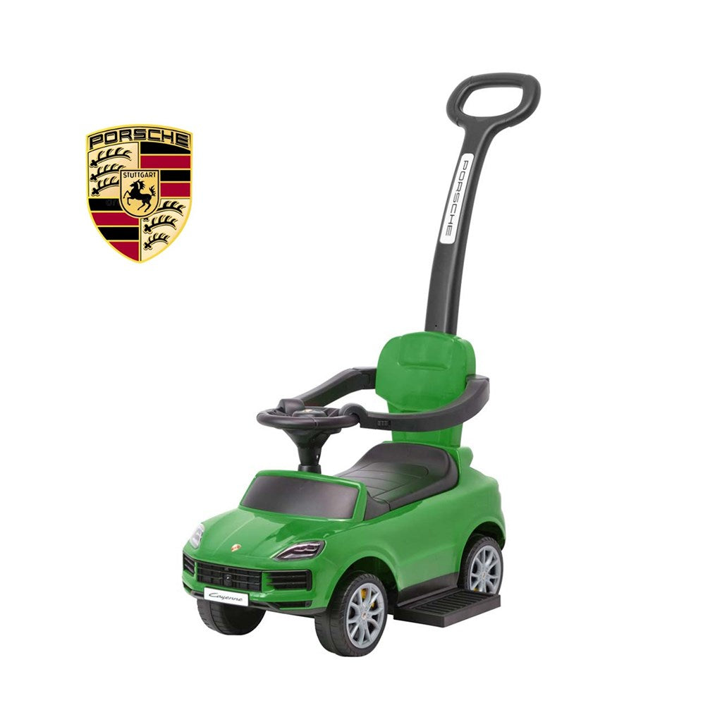 Milly Mally Porsche Cayenne groene loopauto met duwstang