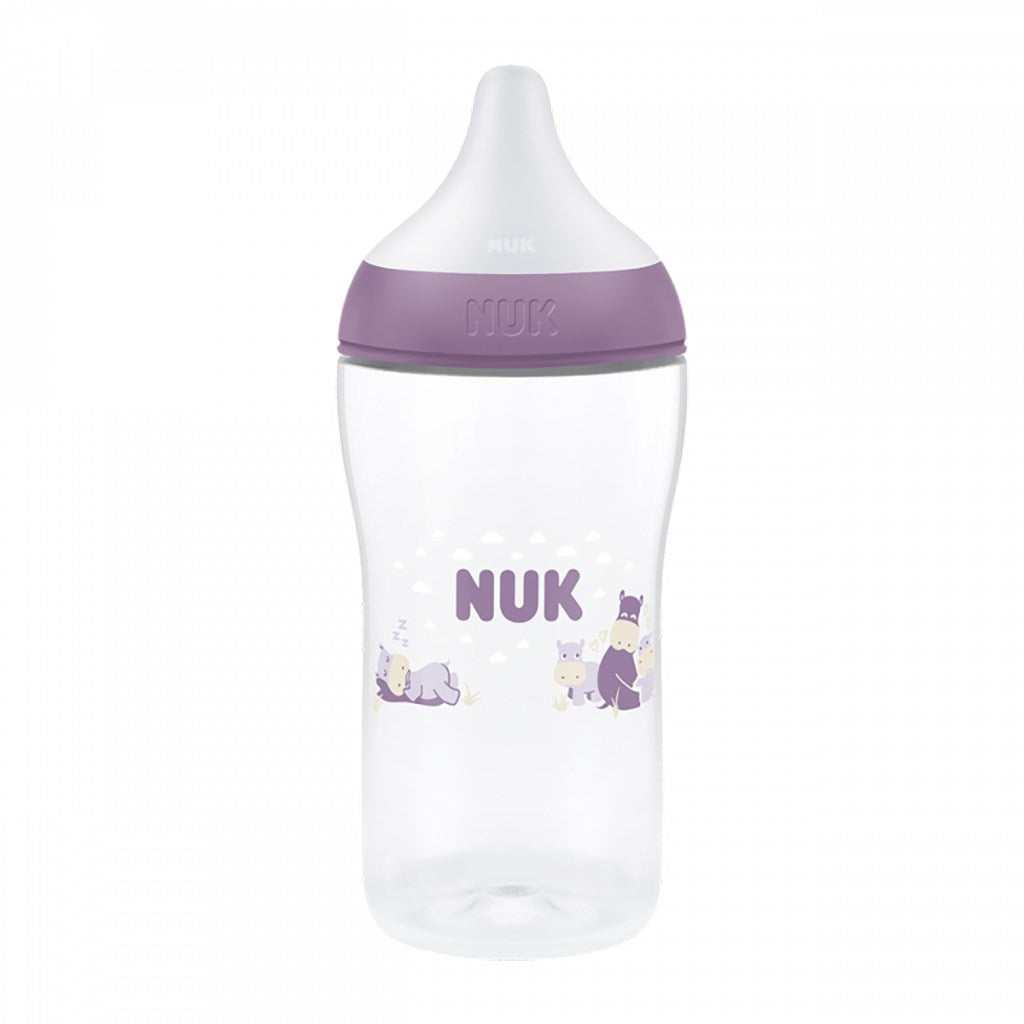 NUK Perfect Match babyfles met temperatuurcontrole Nijlpaard 260 ml