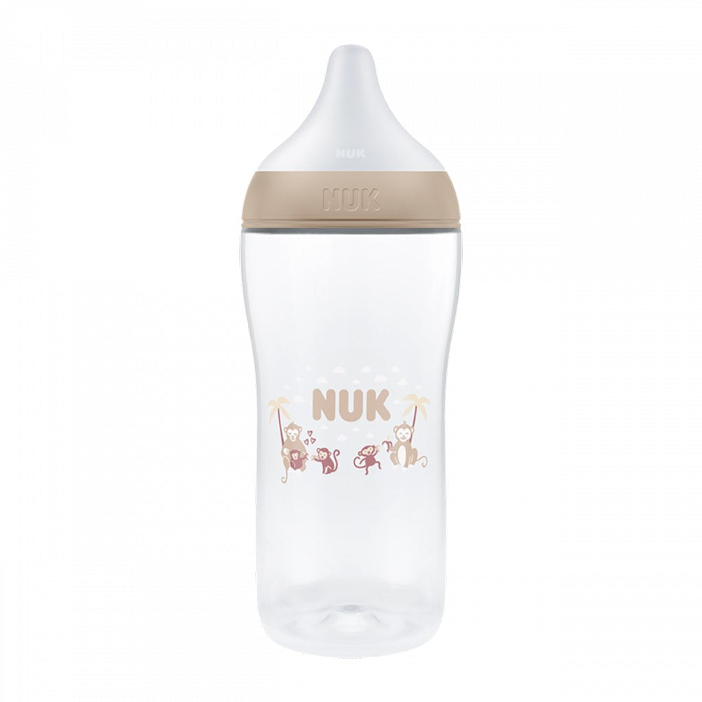 NUK Perfect Match babyfles met temperatuurcontrole XL Aap 360 ml