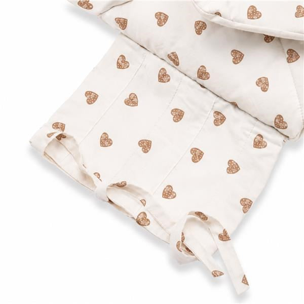 Klassieke inbakerdoek met striksluiting New Baby hartjes – detailfoto 1