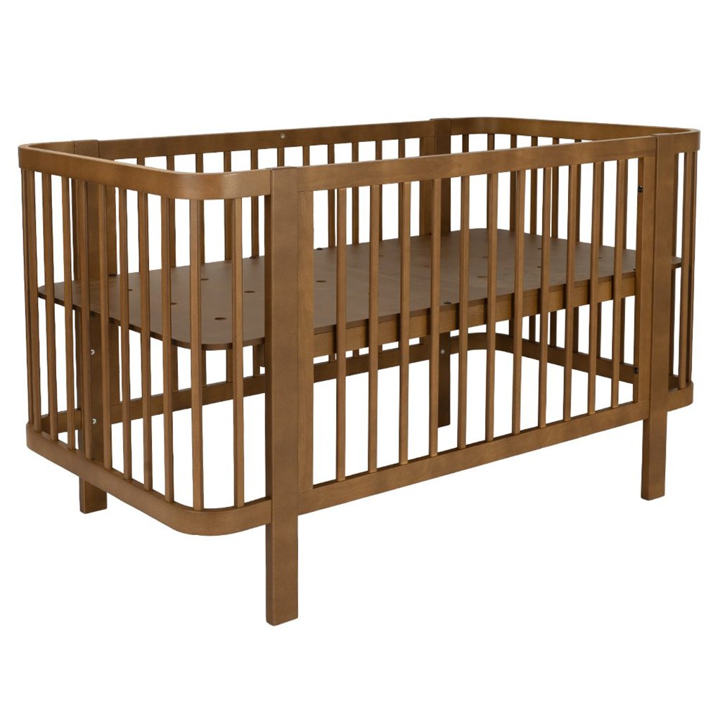 New Baby KLARA ovaal babybedje 120x60 cm – walnoot – afbeelding 2
