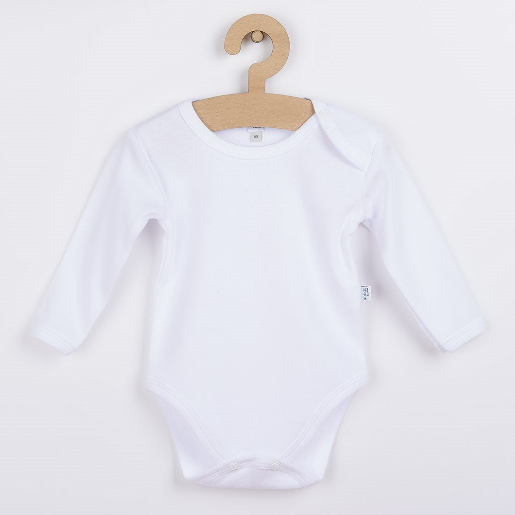 Baby body met lange mouwen Bobas Fashion wit, maat 74 (6-9 mnd)