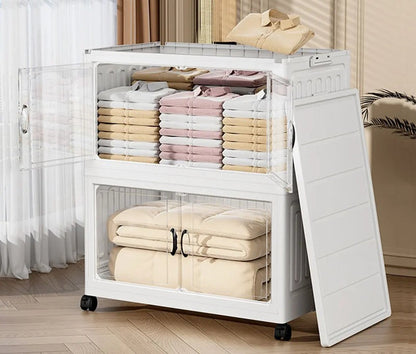 Baby Essential Dubbele Opvouwbare Opbergkast met Wieltjes