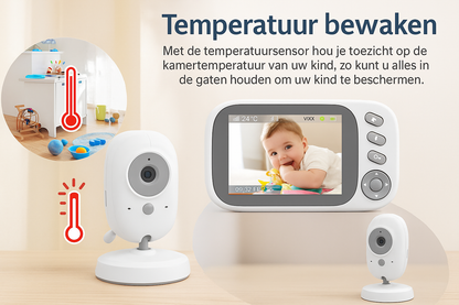 Premium Babyfoon met Temperatuurbewaking & Twee-weg Audio