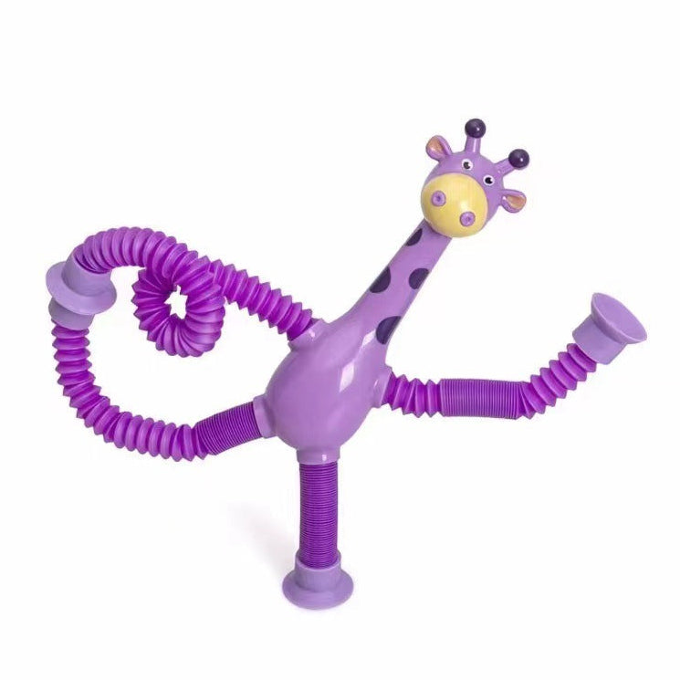 Sensorisch speelgoed in de vorm van een giraffenbuis