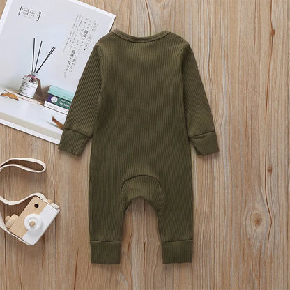 Lange Mouwen Baby Romper – Zacht Katoen voor Comfort & Warmte