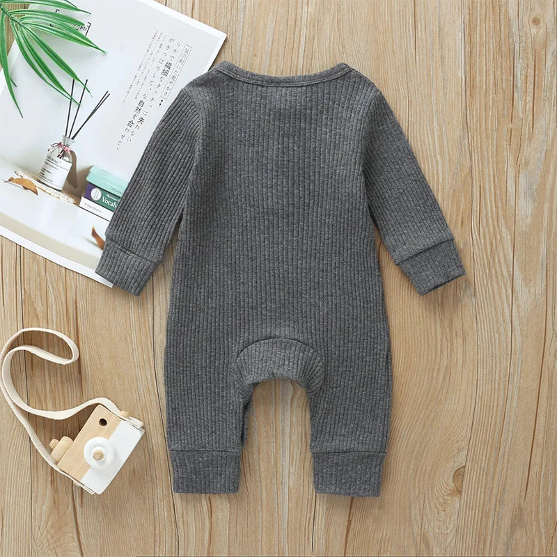 Lange Mouwen Baby Romper – Zacht Katoen voor Comfort & Warmte